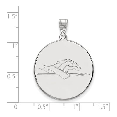 Longwood University 10K White Gold Horse Extra Large Disc Pendant – view 2