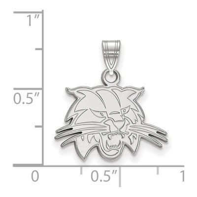 Ohio University 10K White Gold Bobcat Small Pendant – view 2