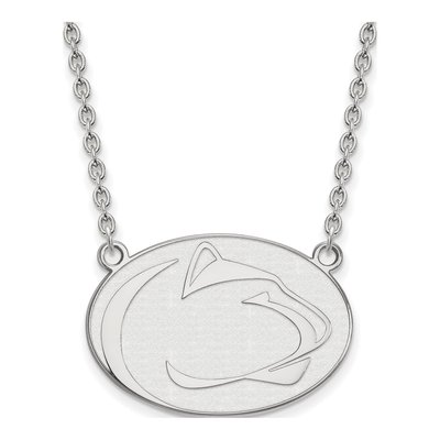 Pennsylvania State University 10K White Gold Penn Lion Large Necklace