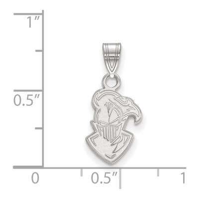 Furman University 10K White Gold Paladin Small Pendant – view 2