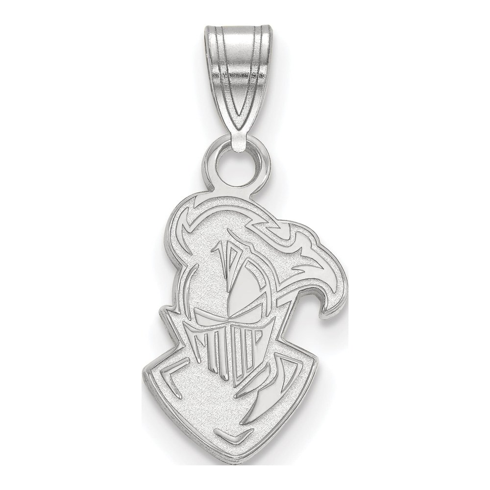 Furman University 10K White Gold Paladin Small Pendant