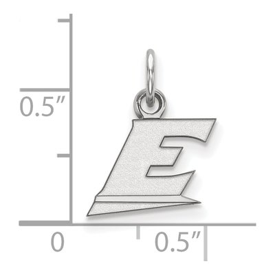 Eastern Kentucky University 10K White Gold Extra Small Letter E Pendant – view 2