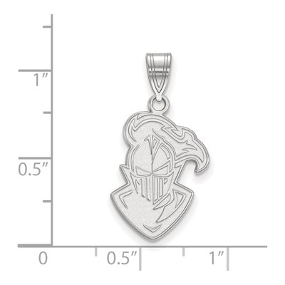 Furman University 10K White Gold Paladin Large Pendant – view 2