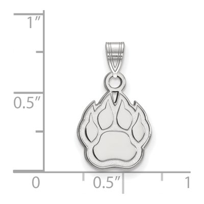 Northern Illinois University 10K White Gold Paw Small Pendant – view 2
