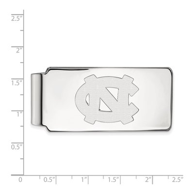 10K White Gold Logoart University Of North Carolina N-C Money Clip – view 2