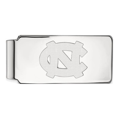 10K White Gold Logoart University Of North Carolina N-C Money Clip