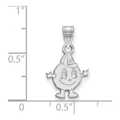 Syracuse University 10K White Gold Mascot Small Pendant – view 2