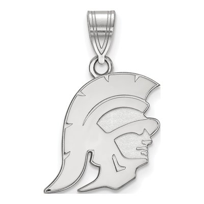 University of Southern California 10K White Gold Trojan Medium Pendant