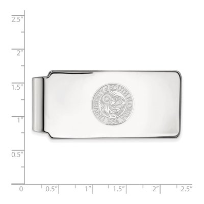 10K White Gold Logoart University Of South Florida Crest Money Clip – view 2