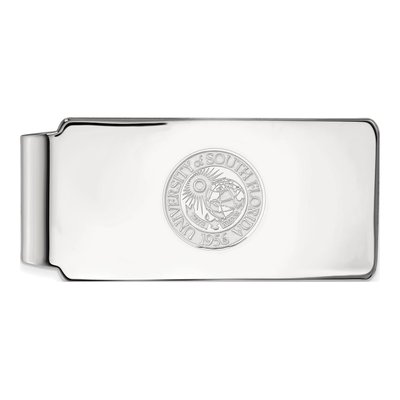 10K White Gold Logoart University Of South Florida Crest Money Clip