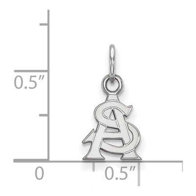 Arizona State University 10K White Gold Extra Small Pendant – view 2