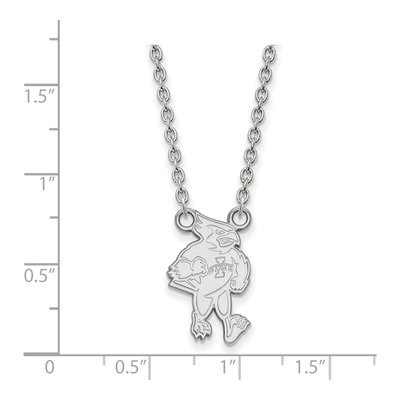 Iowa State University 10K White Gold Cardinal Large Necklace – view 2