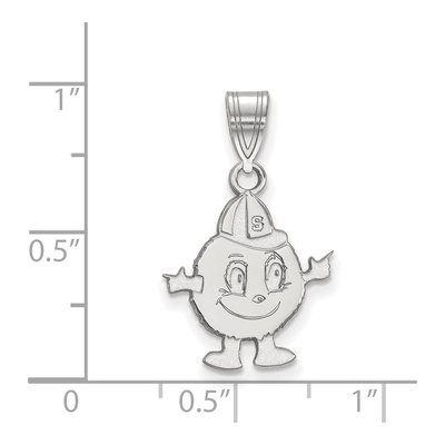 Syracuse University 10K White Gold Mascot Medium Pendant – view 2