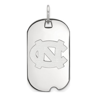 University of North Carolina 10K White Gold N-C Small Dog Tag Pendant