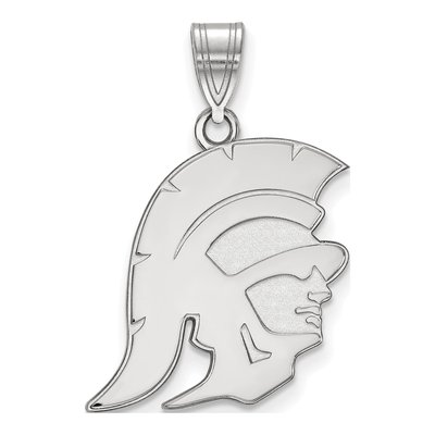 University of Southern California 10K White Gold Trojan Large Pendant