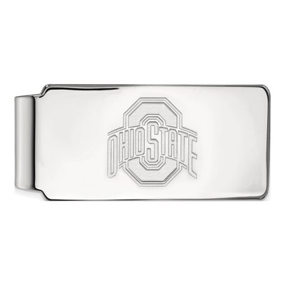 10K White Gold Logoart The Ohio State University Money Clip