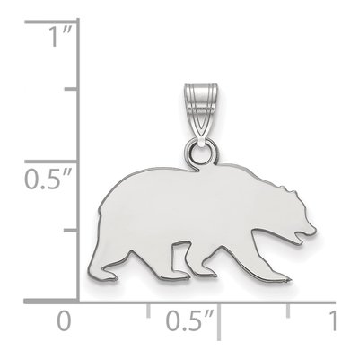 University of California Berkeley 10K White Gold Bear Small Pendant – view 2