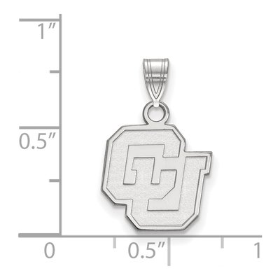 University of Colorado 10K White Gold C-U Small Pendant – view 2