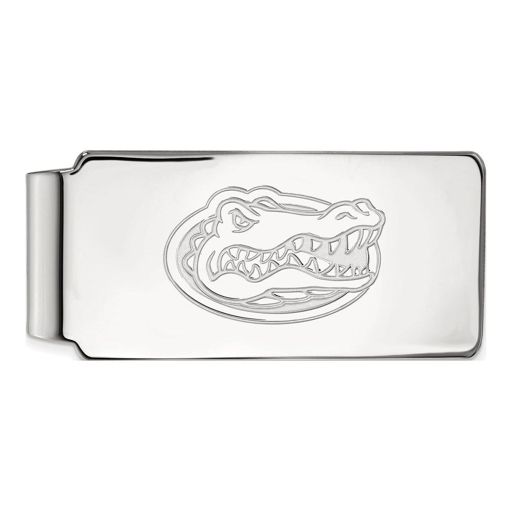 10K White Gold Logoart University Of Florida Gator Money Clip