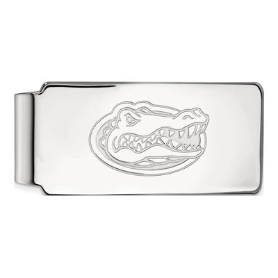 10K White Gold Logoart University Of Florida Gator Money Clip
