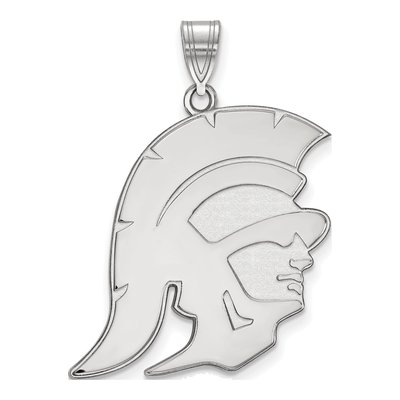 University of Southern California 10K White Gold Trojan Extra Large Pendant