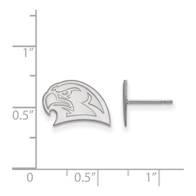 Miami University 10K White Gold Redhawks Stud Earrings – view 2