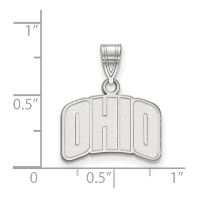 Ohio University 10K White Gold Small Pendant – view 2