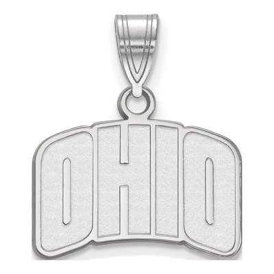 Ohio University 10K White Gold Small Pendant