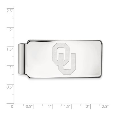 10K White Gold Logoart University Of Oklahoma O-U Money Clip – view 2