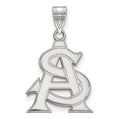 Arizona State University 10K White Gold A-S Large Pendant