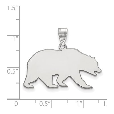 University of California Berkeley 10K White Gold Bear Large Pendant – view 2