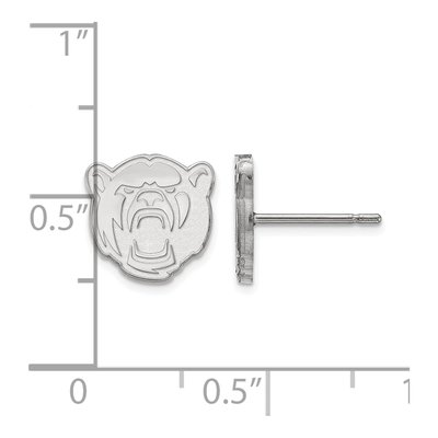 Baylor University 10K White Gold Extra Small Stud Earrings – view 2