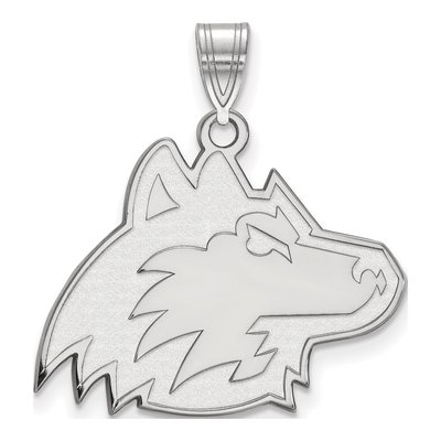 Northern Illinois University 10K White Gold Huskie Large Pendant