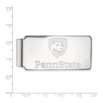 10K White Gold Logoart Penn State University Money Clip – view 2