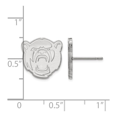 Baylor University 10K White Gold Small Stud Earrings – view 2
