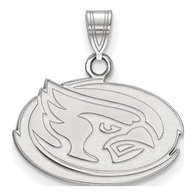 Iowa State University 10K White Gold Cardinal Small Pendant