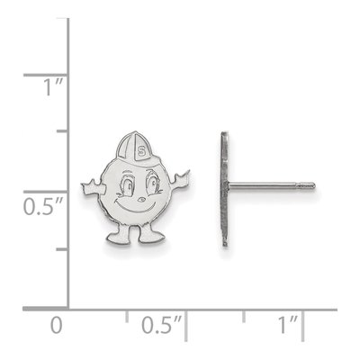 Syracuse University 10K White Gold Mascot Small Stud Earrings – view 2