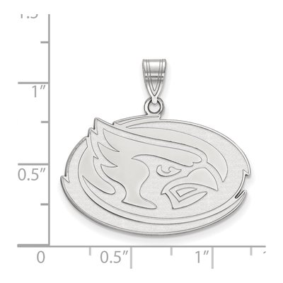 Iowa State University 10K White Gold Cardinal Large Pendant – view 2