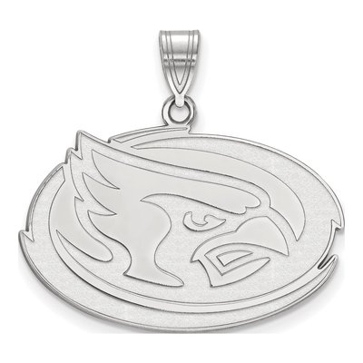 Iowa State University 10K White Gold Cardinal Large Pendant
