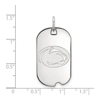 Pennsylvania State University 10K White Gold Penn Lion Small Dog Tag Pendant – view 2