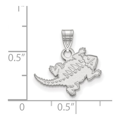 Texas Christian University 10K White Gold Horned Frog Small Pendant – view 2