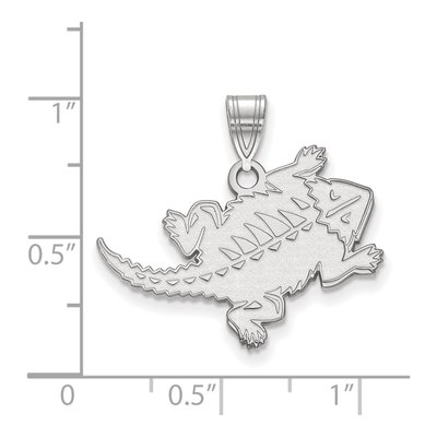 Texas Christian University 10K White Gold Horned Frog Large Pendant – view 2