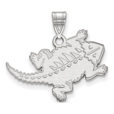 Texas Christian University 10K White Gold Horned Frog Large Pendant