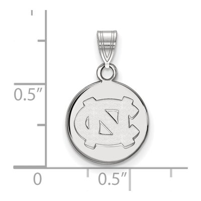 University of North Carolina 10K White Gold UNC Small Disc Pendant – view 2