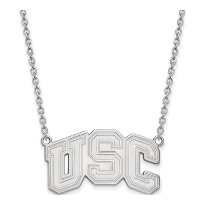 University of Southern California 10K White Gold U-S-C Large Necklace