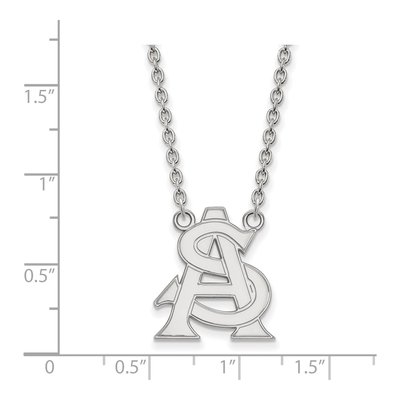 Arizona State University 10K White Gold A-S Large Pendant Necklace – view 2
