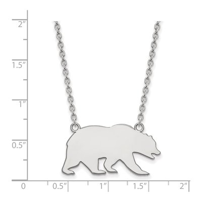 University of California Berkeley 10K White Gold Bear Large Necklace – view 2