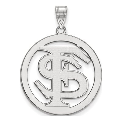 Florida State University 10K White Gold FSU Pendant