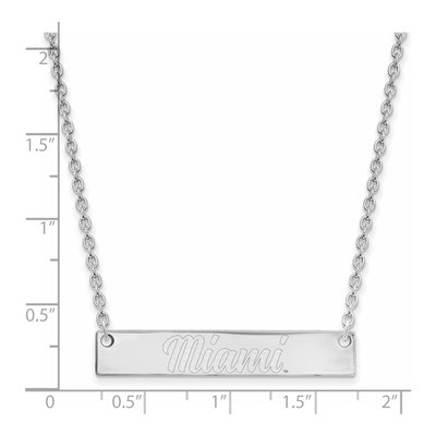 Miami University 10K White Gold Bar Necklace – view 2