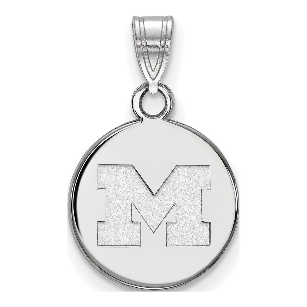 Michigan Wolverines Letter M Silver Pendant